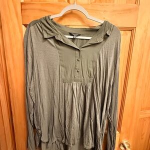 Lucky Brand Olive Tunic Top